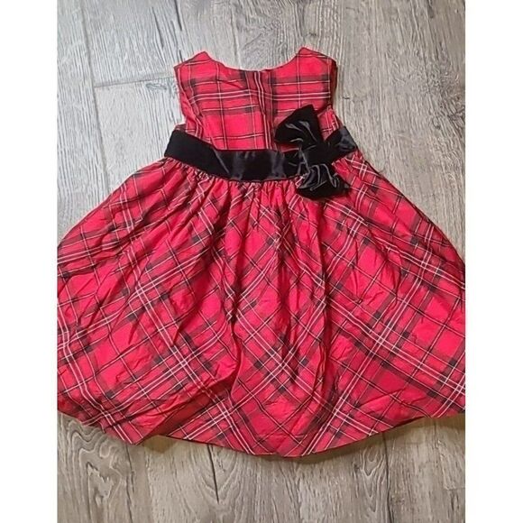 Gymboree Tartan Holiday Christmas Taffetta Dress Girls Size 18-24 Months - Picture 1 of 5